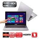 Notebook Asus U38N-C4018H com AMD® A8-4555M, 6GB, 500GB, Leitor de Cartões, HDMI, Wireless, Bluetooth 4.0, AMD® Radeon™, Tela Touch 13.3" e Windows 8