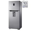 Refrigerador Samsung Frost Free Duplex RT35FEAJDSL com Dispenser de Água, Compressor Digital Inverter, Prateleira Deslizante e Luz LED 359 L- Inox