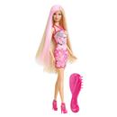 Boneca Barbie Mattel Cabelos Longos - Loira com Mecha Rosa V9516/X7883