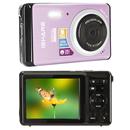 Câmera Digital Tron Ishare Rosa c/ Visor LCD 2,7”, 16MP, Estabilizador de Imagens, Vídeo em VGA, Detector de Face e Sorriso e Função Webcam