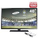 TV 40" 3D Slim LED Full HD Samsung UN40F6100 com Função Futebol, Clear Motion Rate 240Hz, ConnectShare™ Movie, Entradas HDMI e USB