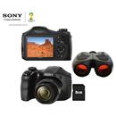 Câmera Digital 16.1MP DSCH100B Preto Sony + Binóculo Lente Rubi 8x21 com Bolsa Preto Zenit