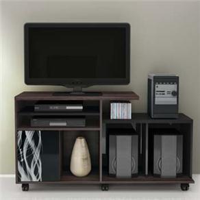 Rack Caemmun Lampi&atilde;o para TV at&eacute; 32 - Capuccino / Preto - cod. 2004370