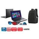 Notebook Positivo Unique S1990 3D com Intel® Dual Core™, 2GB, 250GB, Gravador de DVD, HDMI, Wireless, LED 14" e Windows 8 + Mochila 15.6" Belkin