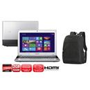 Notebook Samsung RV415-CD3 com AMD E-300 Dual Core, 2GB, 320GB, Gravador de DVD, HDMI, Wireless, Webcam, LED 14" e Windows 8 + Mochila 15.6" Belkin
