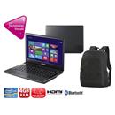 Notebook Samsung NP300E4C-AD7BR com Intel® Core™ i3, 4GB, 500GB, Gravador de DVD, HDMI, Bluetooth, LED 14" e Windows 8 + Mochila 15.6" Belkin