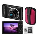 Câmera Digital EC ST64ZZVMBBR Preta Samsung + Capa Samsung PCC1U2P Rosa