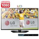 TV 42" LED Full HD LG 42LN5400 com Tecnologia MHL + Blu-Ray Player LG Netcast BP220 com Cabo HDMI e Entrada USB REC