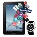 Tablet Desbloqueado Samsung Galaxy Tab 2 7.0 P3110,Tela 7,8GB, Processador Dual Core 1.0,Câmera 3.2 e Android 4.0 + Relógio Masculino Analógico Backer