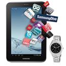Tablet Desbloqueado Samsung Galaxy Tab 2 7.0 P3110,Tela 7,8GB,Processador Dual Core 1.0,Câmera 3.2 e Android 4.0 + Relógio Feminino Analógico Mondaine
