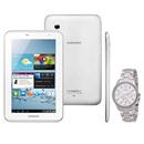 Tablet Samsung Galaxy Tab 2 7.0 P3110,Tela 7”, 8GB, Processador Dual Core 1.0, Câmera 3.2MP,Wi-Fi,GPS e Android + Relógio Feminino Analógico Lince