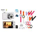 Câmera Digital DSC WX80 Branco Sony + Relógio Analógico My Watch kit pulseiras Condor + Relógio Unissex Analógico troca pulseiras Condor
