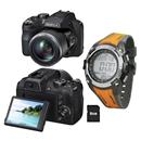 Câmera Digital SL1000 16MP Preta Fujifilm + Relógio masculino digital Condor KM43200P – Laranja/Cinza