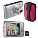 Câmera Digital EC ST72 16MP Prata Samsung + Capa câmera digital Rosa Samsung