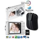 Câmera Smart Dual EC DV150 16.1MP Branca Samsung + Capa câmera digital Preto Samsung