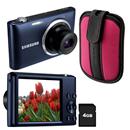 Câmera Digital EC ST72 16MP Preto Samsung + Capa câmera digital Rosa Samsung