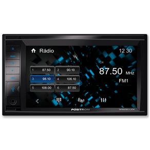 Central Multimídia Pósitron SP8230 2DIN com Tela LCD 6,2 Entrada USB, Bluetooth e Equalização