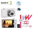 Câmera Digital Sony DSC-WX60 Branca 16.2 MP, Foto 3D, Zoom 8x, LCD 2,7", Vídeos HD + Cartão 8GB + Relógio Analógico My Watch Kit Pulseiras Condor