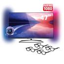 TV 47” Philips LED 3D Ambilight 47PFL7008G/78 Full HD com Smart TV, Wi-Fi Integrado, Entradas HDMI e USB, Conversor 2D - 3D e 4 Óculos 3D