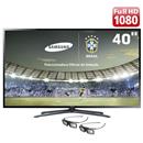 Smart TV 3D LED 40” Full HD Samsung Série 6 UN40F6400 com Função Futebol, Wi-Fi Integrado e Auto Motion Rate 120Hz