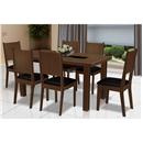 Mesa Modocasa Olímpia 160 - Imbuia/Preto com 6 Cadeiras Modocasa Milão 50262 - Imbuia