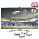 Smart Interaction TV 3D LED 46” Full HD Samsung UN46F7500AGXZD com Câmera, Reconhecimento Facial, Voz e Movimentos, Wi-Fi e 4 Óculos 3D