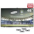 Smart TV 3D LED Full HD Samsung 46F8000 com Câmera, Reconhecimento Facial, Voz e Movimentos, Wi-Fi e 4 Óculos 3D