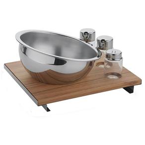 Conjunto para Salada Forma Kyoto 8 Pe&ccedil;as - Inox - cod. 70542