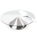 Prato p/ Bolo Forma Andrea c/ Pé de Inox - 30cm