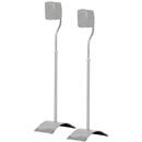 Par de Pedestais Multivisão Venus para Caixas Acústicas de Home Theater + kit de adaptadores - Suporta até 2kg - Prata