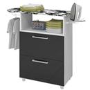 Mesa de Passar Roupa Ditália MP-300 c/ 2 Portas e Cabideiro - Branca