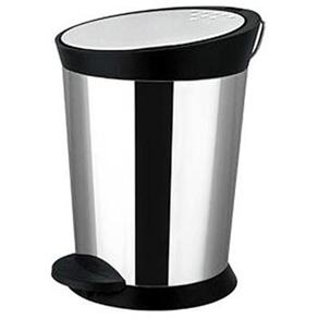 Lixeira C&ocirc;nica Brinox Top Line em A&ccedil;o Inox c / Pedal e Balde - 14 Litros - cod. 63645