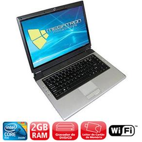 Notebook Megatron c/ Intel Core 2 Duo Innovation Santa Rosa, 2GB, HD 120GB e Windows Vista Premium - Notebook 64612
