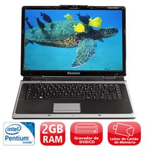 Notebook Kennex U50SI c / Intel&reg; Dual Core T3400, 2GB, HD 250GB, Tela 15.4 &acute; widescreen e Gravador de DVD - cod. 65725