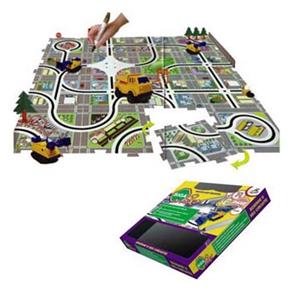 Pista Siga o Tra&ccedil;o By Kids MT791 c / 2 Carrinhos - 16 Itens - cod. 67561