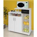 Armário para Micro-ondas c/ Fruteira Benetil 107 Flex - Branco/Preto