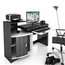 Mesa p/ Computador Vamol Shari - Branco/ Negro Zebrano