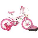 Bicicleta Aro 12 Track & Bikes Kit Kat Rosa e Branca c/ Rodinhas