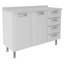 Gabinete Itatiaia Premium Com 2 Portas e 4 Gavetas Branco