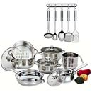 Conjunto de Panelas c/ Tampa de Vidro Richwell FBK7235 c/ 7 Peças + Conjunto de Utensílios Euro Home p/ Cozinha IN9444 c/ 6 Peças