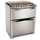 Fogão Electrolux 5 Bocas Celebrate 76DTX c/ Duplo Forno, Grill e Timer - Inox