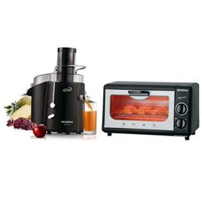 Super Centr&iacute;fuga Mondial CF - 03 Preta - 800 W + Mini Forno El&eacute;trico Mondial Efficient FR - 02 - 5 L - cod. 1000006687