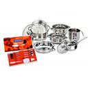 Conjunto de Panelas c/ Tampa de Vidro Richwell FBK7235 c/ 7 Peças + Conjunto p/ Torta Tramontina Laguna Inox - 7 Peças