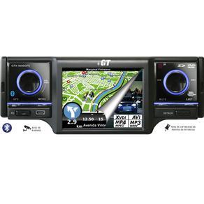 DVD Automotivo GT Sound GTX1800 c/ Tela 3,5", GPS, Entrada Auxiliar, Entrada USB, Slot p/ Cartão e Bluetooth
