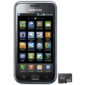 Celular Desbloqueado Samsung I9000B Galaxy S c/ Câm.5MP, Android 2.1, 3G, Wi-Fi, TV Digital ,GPS, Touch, MP3, Bluetooth, Fone e Cartão 2GB
