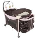 Berço Desmontável Cosco Playard H600 c/ Regulagem de Altura e Móbile - Rosa PHW