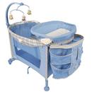 Berço Desmontável Cosco Playard H600 c/ Regulagem de Altura e Móbile - Azul HRY