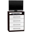 Cômoda Zanzini Favorita para TV/DVD - 03800004 - Tabaco/Branco