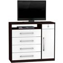 Cômoda Sapateira Zanzini Favorita para TV/DVD - 03810105 - Tabaco/Branco