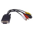 Cabo Monitor Cia do Software 1 VGA x 3 RCA Fêmea x 1 S-Video - 20CM